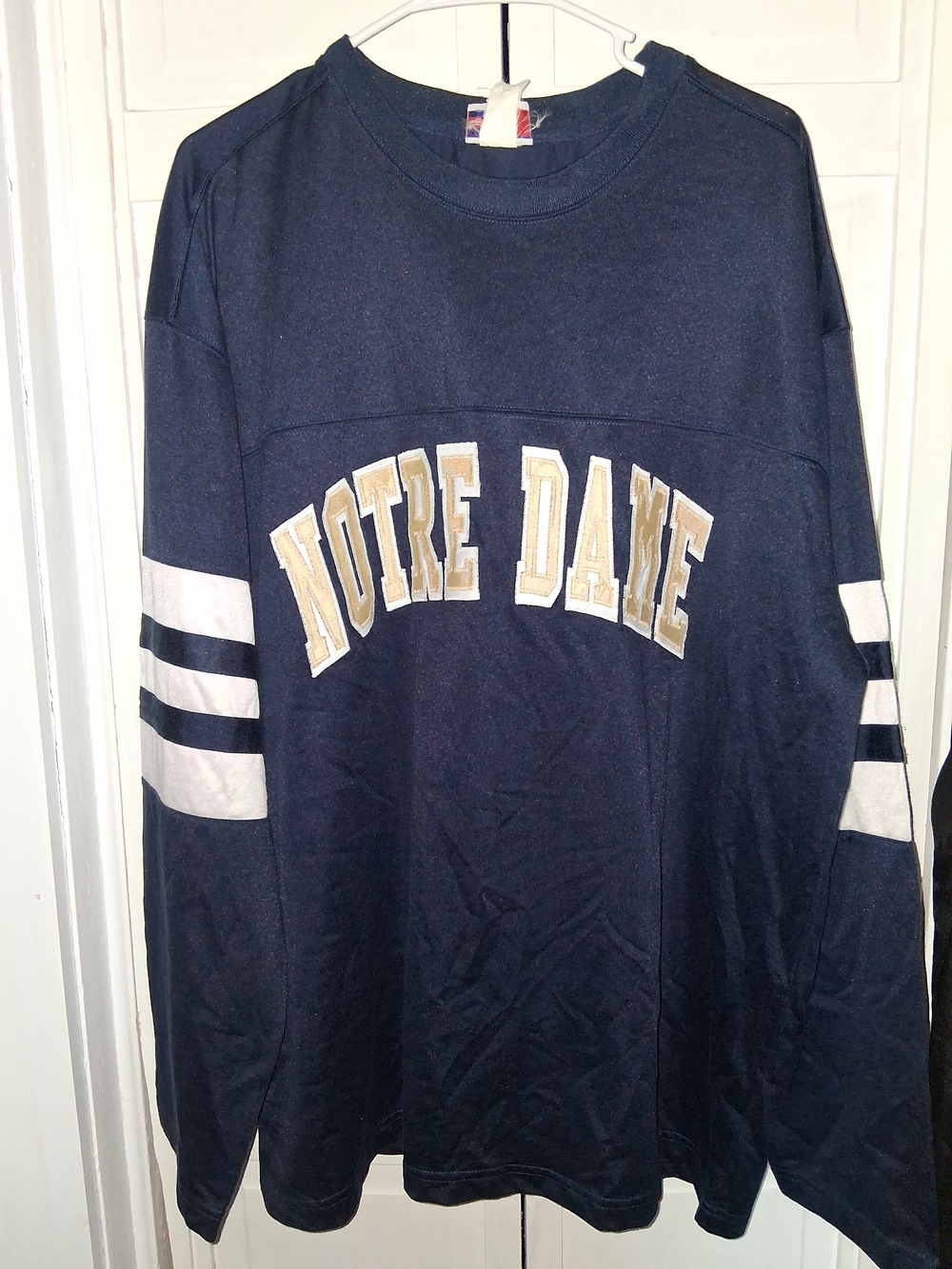 Majestic Navy Crewneck Sweatshirt with Red & Blue Logo